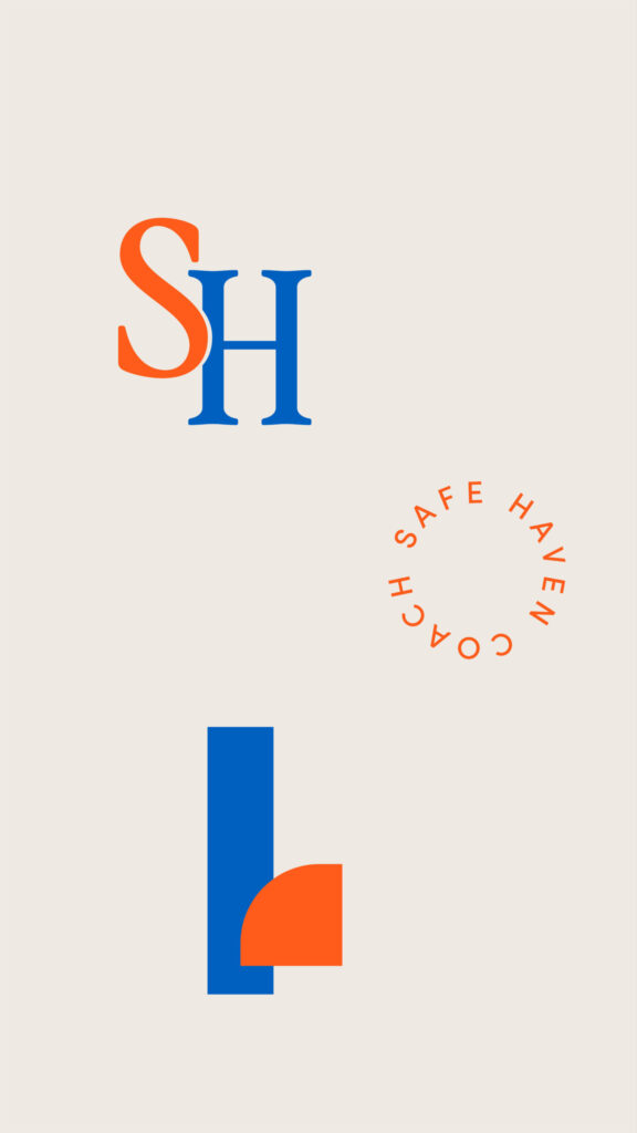 Brand design and development for Safe Haven coach: Nervous system support & somatic coaching for high-achievers who want to heal while pursuing their goals. Designed by LMC Agency