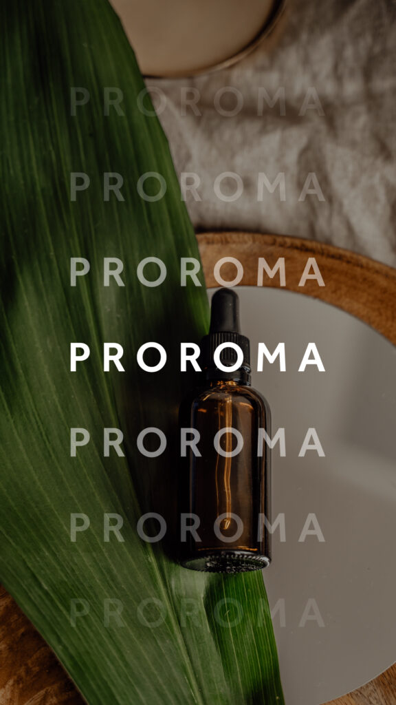 Rebranding artwork for the ProRoma product line by Sensory Marketing Pros. Designed by LMC Agency, a creative brand agency in Grand Rapids, Michigan.