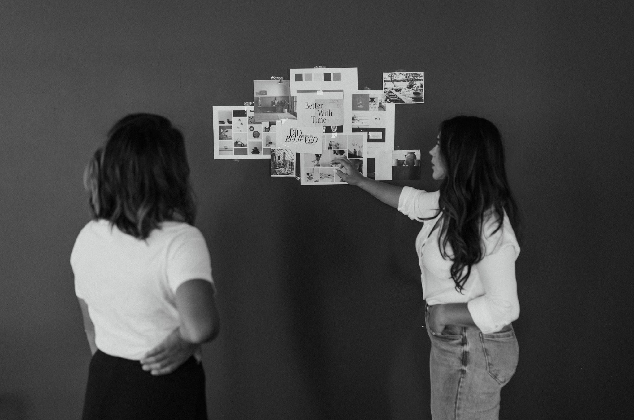 Lucera Studio team collaborating on a brand refresh for Grand Rapids based client.