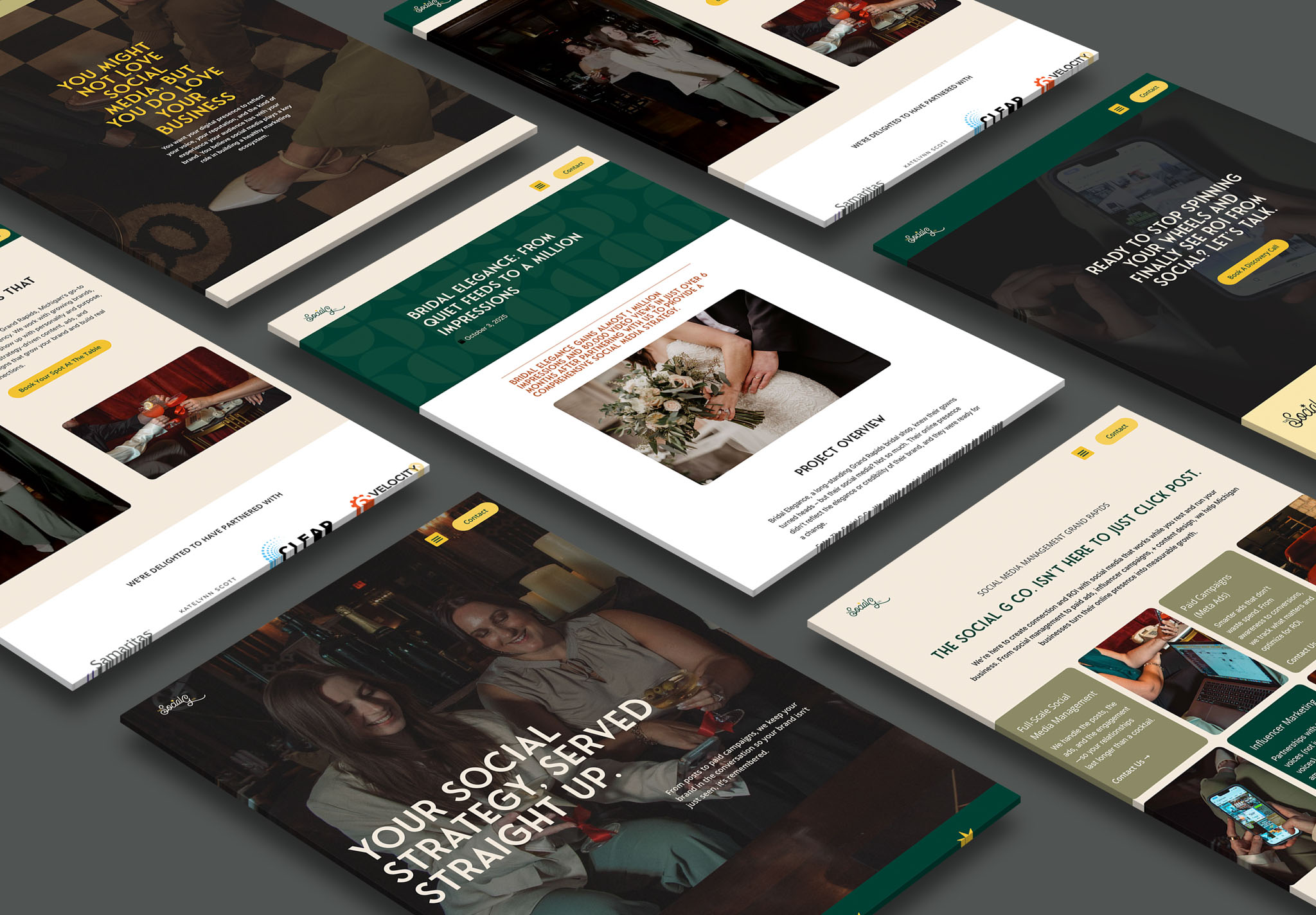 The Social G Co. After Lucera Studio transformed it with a full brand refresh, photo and video direction, and a high-performing website.